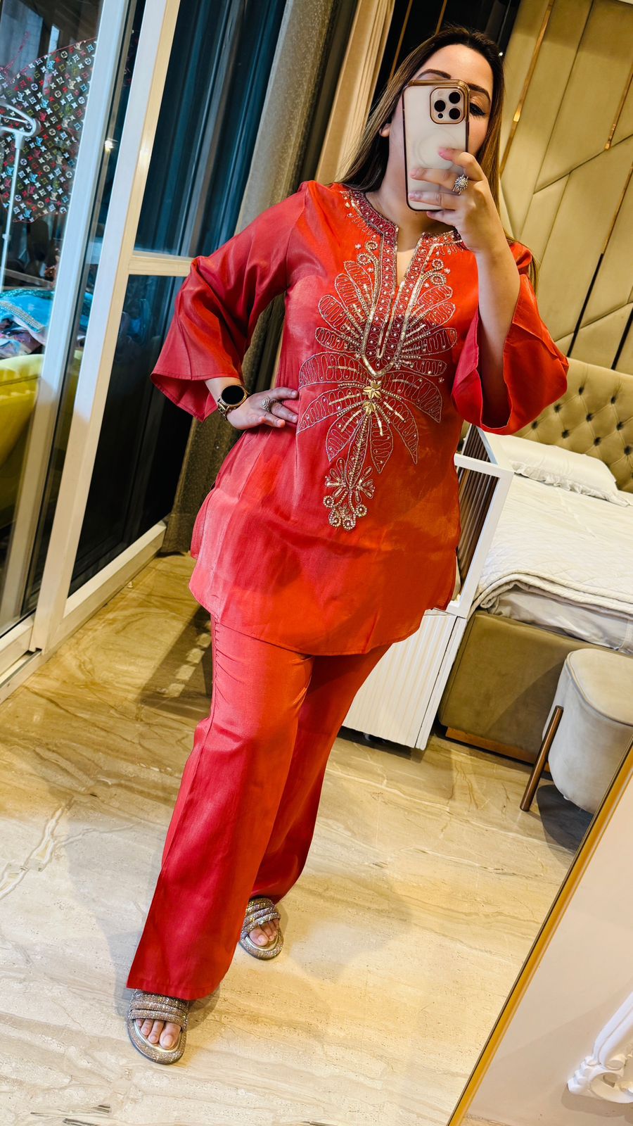 Elira Cordset- Orange, Yellow, Red